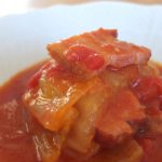 Stewed bacon and Chinese cabbage